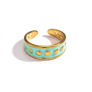 Anillo artístico brillante colores