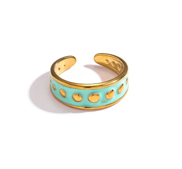 Anillo artístico brillante colores