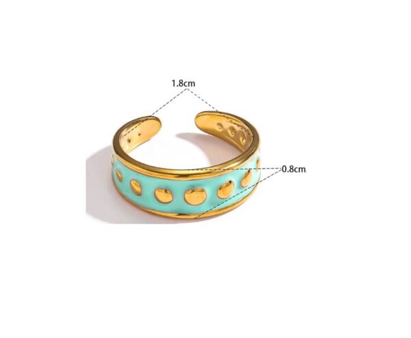 Anillo artístico brillante colores