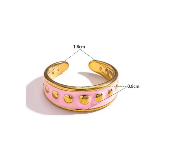 Anillo artístico brillante colores