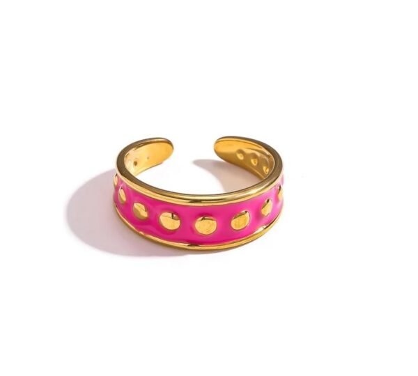Anillo artístico brillante colores