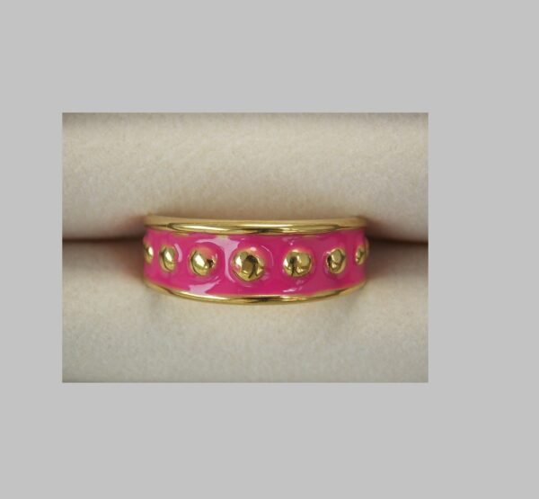 Anillo artístico brillante colores