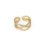 Anillo elegante ondas