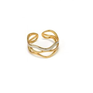 Anillo elegante ondas