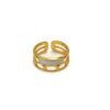 Anillo elegante cuadrado
