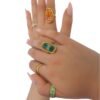Anillo artístico brillante colores