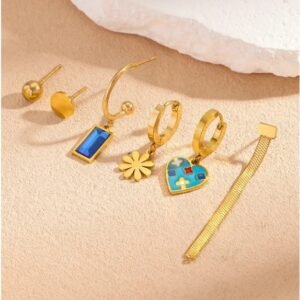 Aretes románticos brillantes
