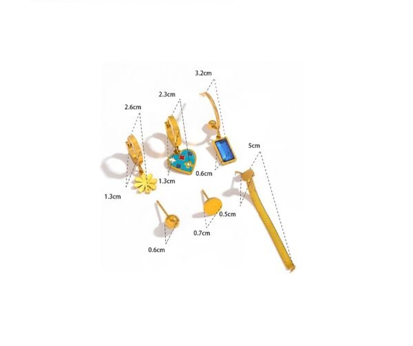 Aretes románticos brillantes