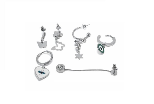 Aretes románticos plata