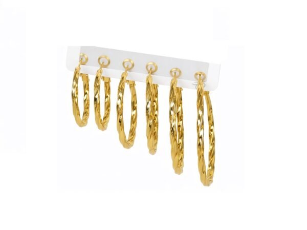 Aretes redondos curvos oro