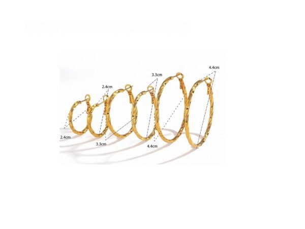 Aretes redondos curvos oro
