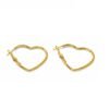 Aretes corazón oro