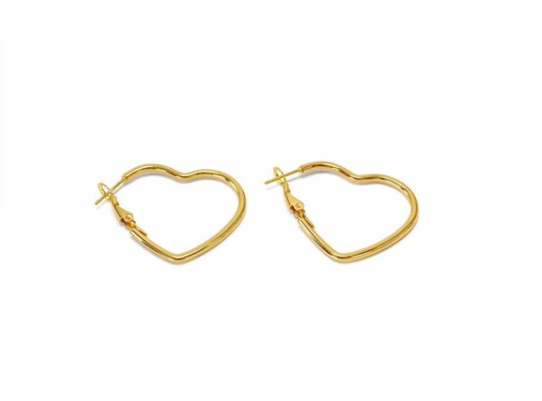 Aretes corazón oro