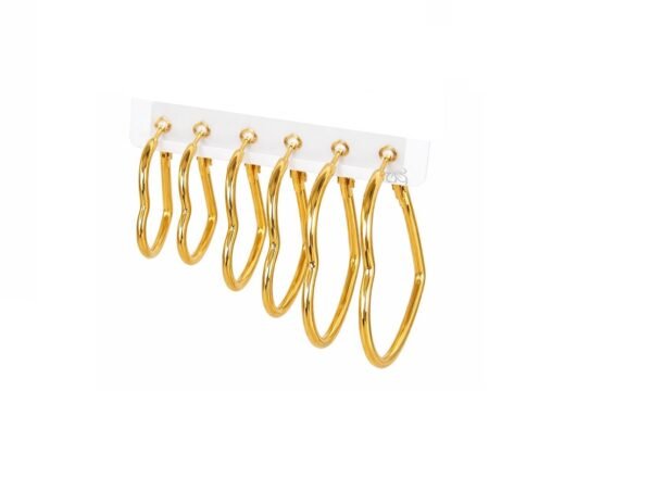 Aretes corazón oro