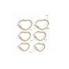 Aretes corazón oro
