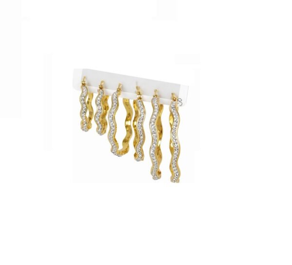 Aretes diamante curvos