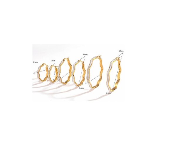 Aretes diamante curvos