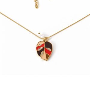 Cadena con dije de hoja
