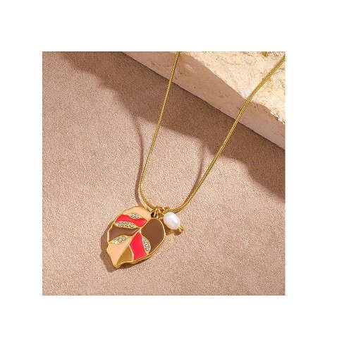 Cadena con dije de hoja