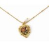 Cadena con dije de corazón y flor