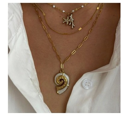Cadena con dije de concha
