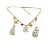 Juego de cadena y aretes estilo playa