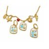 Juego de cadena y aretes estilo playa