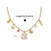Juego de cadena y aretes estilo playa