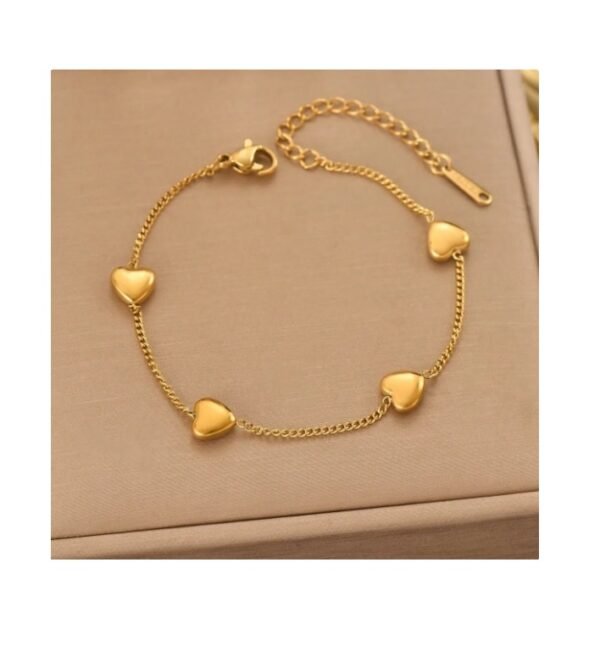 Pulsera eslabones y corazones