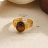 Anillo vintage piedra ámbar