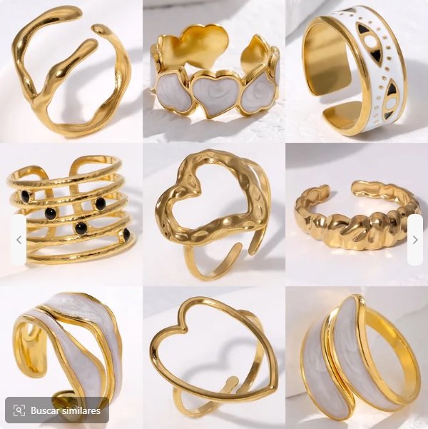 Anillo ancho blanco perlado