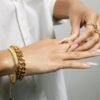 Pulsera cubana ancha