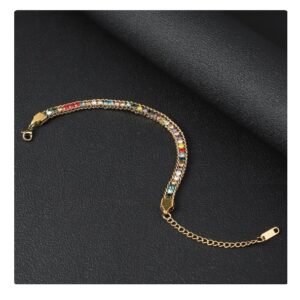 Pulsera incrustación en zircón