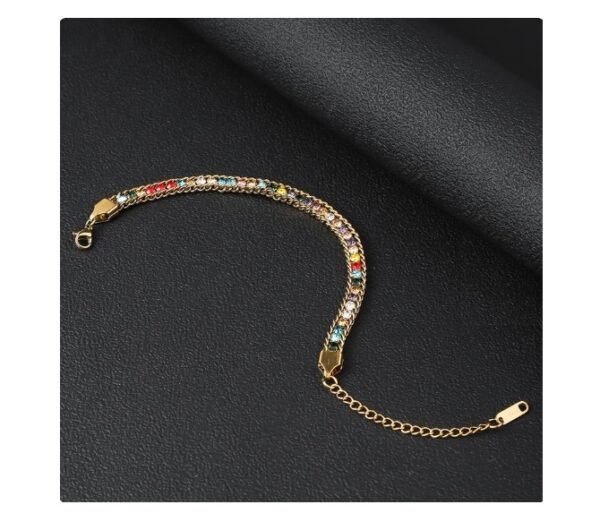 Pulsera incrustación en zircón